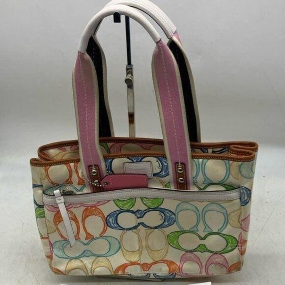 Coach w COA Hampton Scribble Handbag Bags